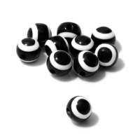 Бусина «Глаз» круглый, d=8 мм, (набор 10 шт.), цвет чёрно-белый Бусина «Глаз» круглый, d=8 мм, (набор 10 шт.), цвет чёрно-белый