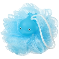 Набор для ванны &laquo;Дельфин&raquo;, мочалка с игрушкой, 2 тактильных мячика, Крошка Я