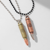 Кулоны унисекс &laquo;Неразлучники&raquo; пуля, цветной, 47 см