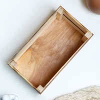 Кашпо деревянное 24.5&times;13.5&times;9 см "Двушка Лайт", двухреечное, обжиг Дарим Красиво