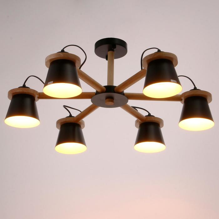 Люстра 1059/6BK E27 60Вт черный 70х70х55 см BayerLux