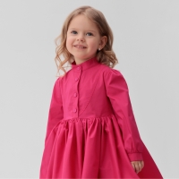 Платье для девочки MINAKU: Cotton collection цвет фуксия, рост 110 Платье для девочки MINAKU: Cotton collection цвет фуксия, рост 110