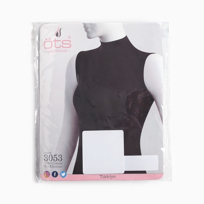 Майка женская, цвет чёрный, размер 48 (XL)