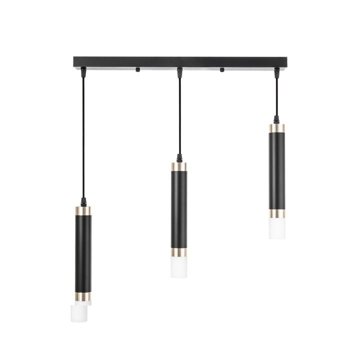 Светильник BayerLux Подвес "Вартона" 3хLED 18Вт 4000К черный золото 50х4х30-180см