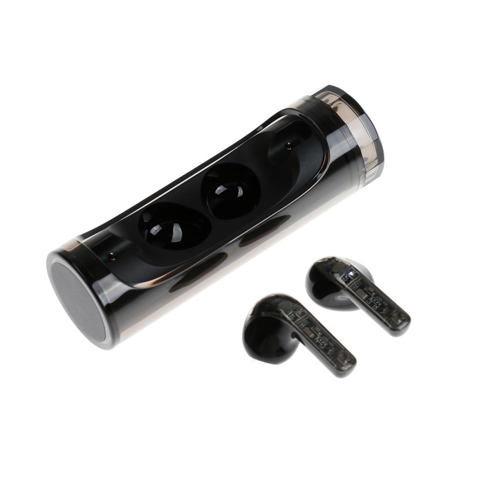 Наушники беспроводные YX11, TWS, вкладыши, BT 5.3. 28/200 мАч, шумоподав, прозрачные, чёрные Наушники беспроводные YX11, TWS, вкладыши, BT 5.3. 28/200 мАч, шумоподав, прозрачные, чёрные