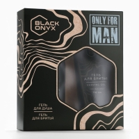 Подарочный набор косметики BLACK ONYX, гель для душа 290 мл и гель для бритья 110 мл, аромат сандалового дерева, HARD LINE