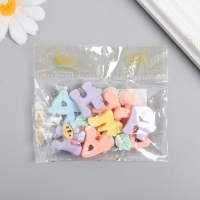 Декор для творчества пластик "Буковки" набор 10 шт 2,3х2,3 см