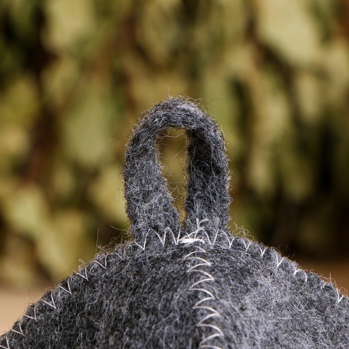 Шапка для бани с вышивкой Шапка для бани с вышивкой "Alga Qazaqstan" серая