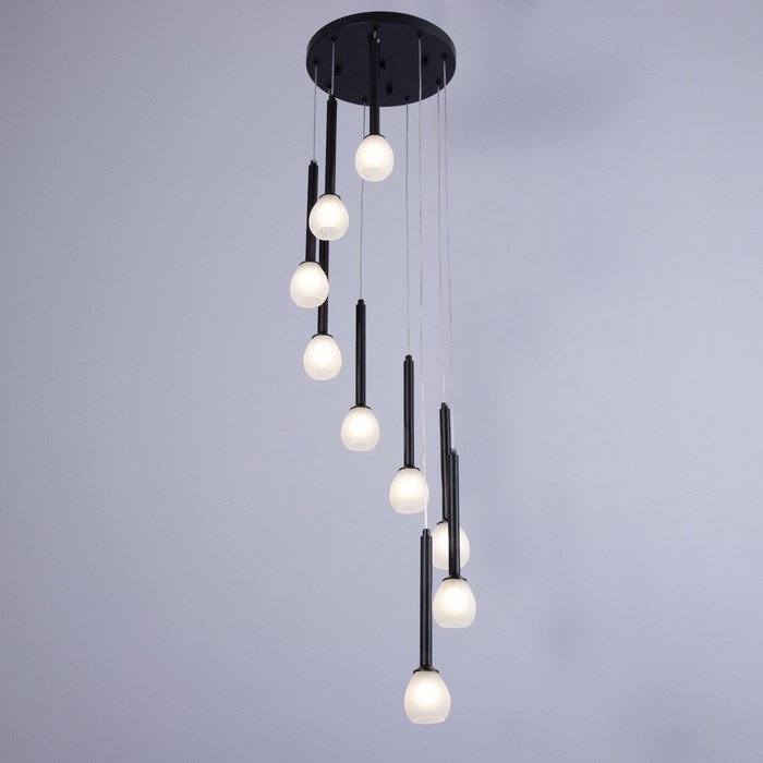 Светильник "Жаклин" 9х3Вт G4 Черный 30х30х180см