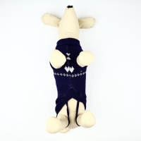 Одежда для собак. Свитер вязаный с орнаментом &laquo;Новогодний&raquo;, синий, размер XL