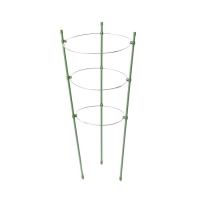 Кустодержатель, d = 18,5&ndash;20&ndash;22 см, h = 60 см, 3 кольца, металл, зелёный, Greengo