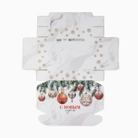 Коробка подарочная новогодняя складная «Роскошные шары», 21 х 15 х 5 см, Новый год Коробка подарочная новогодняя складная «Роскошные шары», 21 х 15 х 5 см, Новый год