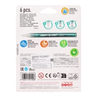 Фломастеры 6 цветов, для хобби, Carioca Glitter, с блёстками, пулевидный узел 1,0 мм, чернила на водной основе, суперстойкий наконечник Фломастеры 6 цветов, для хобби, Carioca Glitter, с блёстками, пулевидный узел 1,0 мм, чернила на водной основе, суперстойкий наконечник