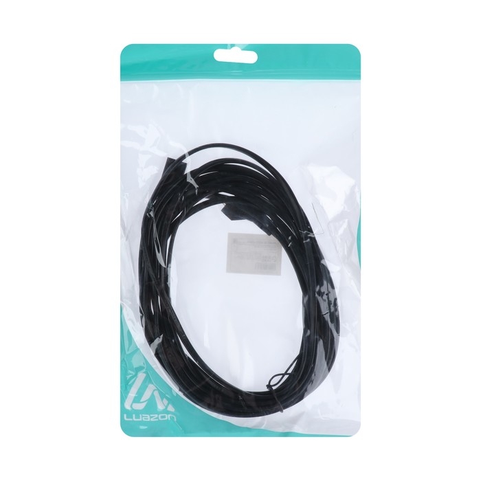 Кабель питания Luazon KDGN-004, штекер С7, 2.5 А, 3 м, чёрный