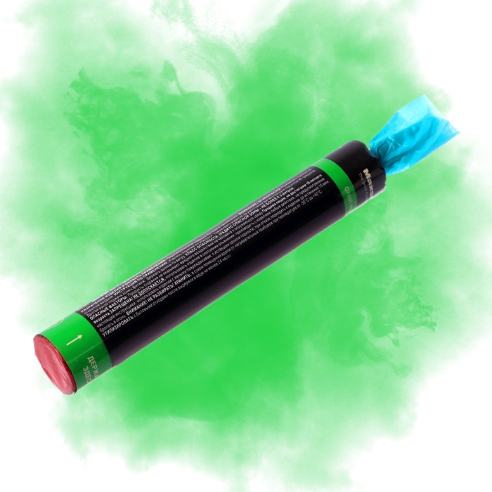 Цветной дым зелёный, 0,8 дюйм, ОПТИ, средняя интенсивность, 60 сек Цветной дым зелёный, 0,8 дюйм, ОПТИ, средняя интенсивность, 60 сек