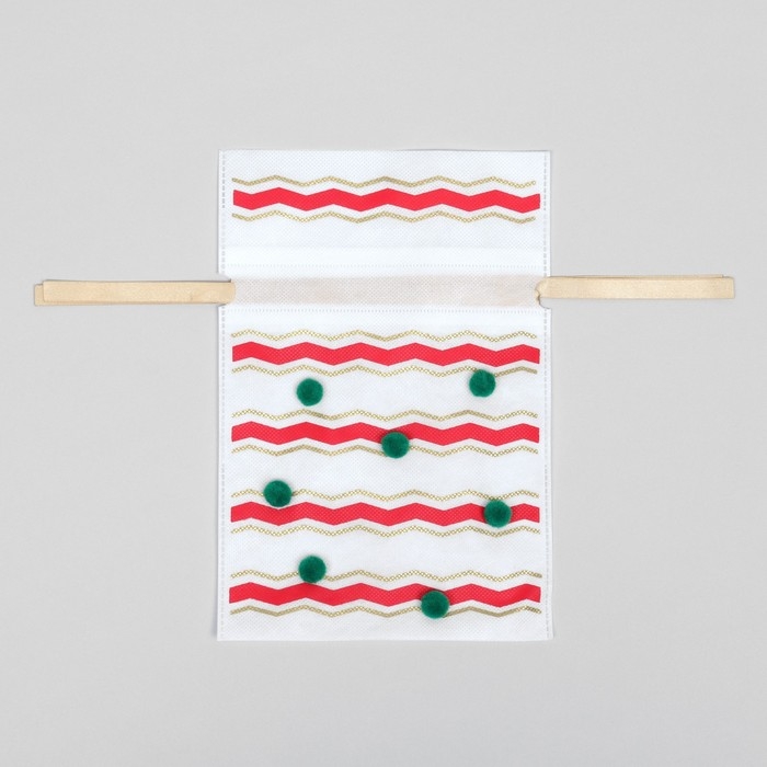 Новый год. Мешок подарочный Новый год. Мешок подарочный "Помпоны", 20 х 30 см