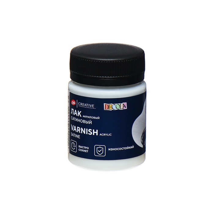 Лак акриловый САТИНОВЫЙ, на водной основе 50 мл, ЗХК Decola