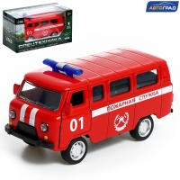 Машина металлическая &laquo;УАЗ 3962. Пожарная служба&raquo;, инерция, 1:43