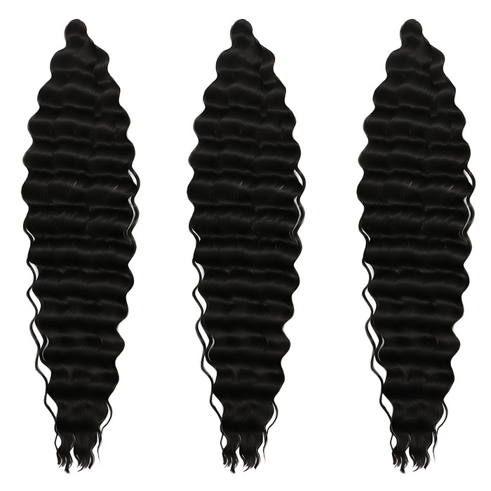 МЕРИДА Афролоконы, 60 см, 270 гр, цвет чёрный HKB1В (Ариэль) МЕРИДА Афролоконы, 60 см, 270 гр, цвет чёрный HKB1В (Ариэль)