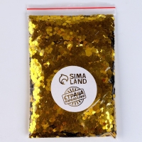 Наполнитель для шара «Конфетти шестиугольник», 4 мм, цвет золотой, 100 г Наполнитель для шара «Конфетти шестиугольник», 4 мм, цвет золотой, 100 г