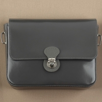 Застёжка для сумки, пришивная, 6 &times; 4 см, цвет серый/серебряный