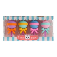 Набор фигурных ластиков «Вкусняшки», 4 штуки, МИКС Набор фигурных ластиков «Вкусняшки», 4 штуки, МИКС