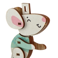 Ёлочная игрушка - подвеска деревянная сборная &laquo;Новый год! Мышонок&raquo;