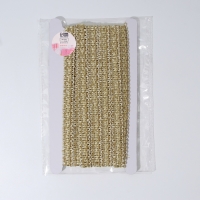 Тесьма декоративная, 16 мм, 9,1 &plusmn; 1 м, цвет сливочный/тёмно-бежевый