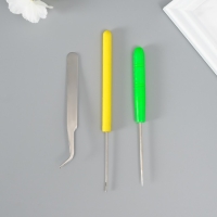 Набор инструментов для квиллинга 3 предмета: инструмент разрез 0,7 см, шило и пинцет 10 см Набор инструментов для квиллинга 3 предмета: инструмент разрез 0,7 см, шило и пинцет 10 см