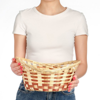 Корзина плетеная «Ладья», 32×23×10 см, бамбук Корзина плетеная «Ладья», 32×23×10 см, бамбук