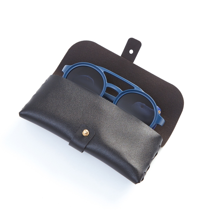 Очки солнцезащитные, uv 400, кожаные шторки, дужка 14.1 см, ширина 12.1 см, линза 5.2 х 5 см