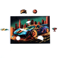 Пазл деревянный фигурный «Машинка», 61 элементов Пазл деревянный фигурный «Машинка», 61 элементов