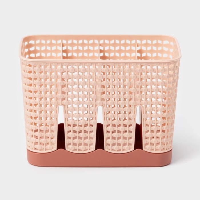 Сушилка для столовых приборов Доляна &laquo;Геш&raquo;, 4 отделения, 17,5&times;10,5&times;12 см, цвет МИКС