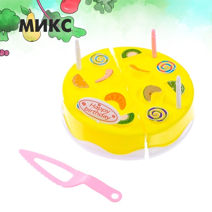 Игровой набор для резки &laquo;Мини тортик&raquo; с аксессуарами, МИКС
