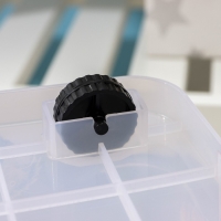 Контейнер для хранения &laquo;Мишка и котёнок&raquo;, 35 л, 50,5&times;31,5&times;28 см, на колёсиках, прозрачный