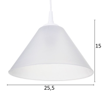 Подвес "Конус" 1х15Вт Е27 МОДЕЛЬ: BR 00266 белый/прозрачный 25х25х15см Подвес "Конус" 1х15Вт Е27 МОДЕЛЬ: BR 00266 белый/прозрачный 25х25х15см