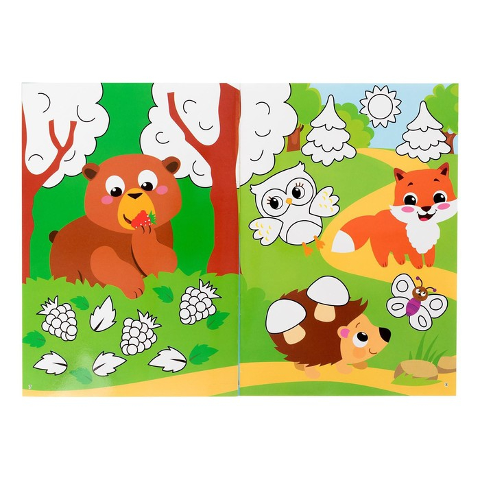 Раскраска многоразовая набор &laquo;Рисуй-стирай. Мир животных&raquo; 2 шт. по 12 стр.