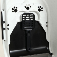 Туалет-домик для кошек закрытый с дверцей 50*38*37 см, черно-белый Туалет-домик для кошек закрытый с дверцей 50*38*37 см, черно-белый