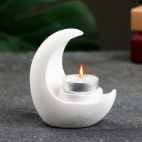 Подсвечник "Месяц 3D" перламутр, 10х10х6см Подсвечник "Месяц 3D" перламутр, 10х10х6см