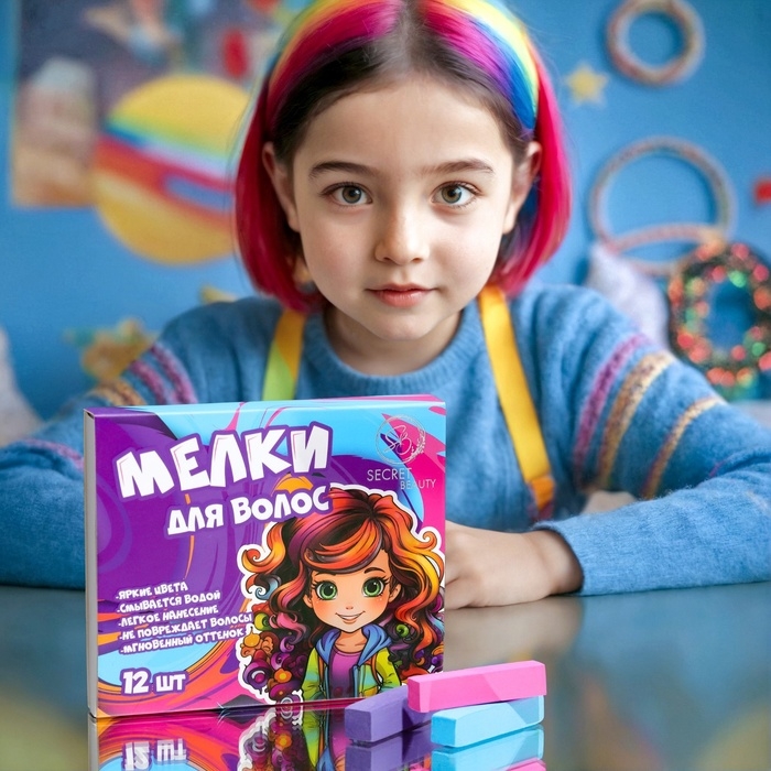 Мелки для волос, 12 шт. Мелки для волос, 12 шт.