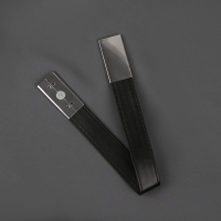 Подхват для штор из кожзаменителя, 35 &times; 2,5 см, цвет чёрный