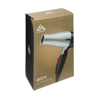 Фен Luazon LF-07, 1200 Вт, 2 скорости, складная ручка, серый