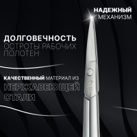 Ножницы маникюрные «Premium satin», узкие, прямые, матовые, 9,6 см, цвет серебристый Ножницы маникюрные «Premium satin», узкие, прямые, матовые, 9,6 см, цвет серебристый