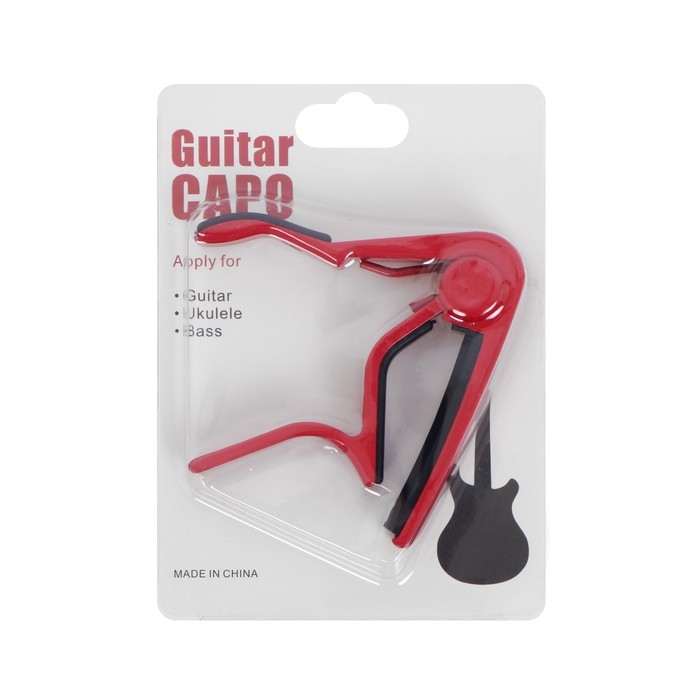Каподастр для гитары Music Life, красный Каподастр для гитары Music Life, красный