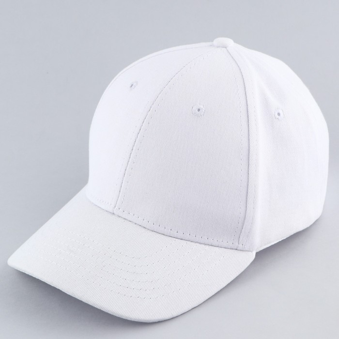 Кепка белая хлопковая взрослая Кепка белая хлопковая взрослая