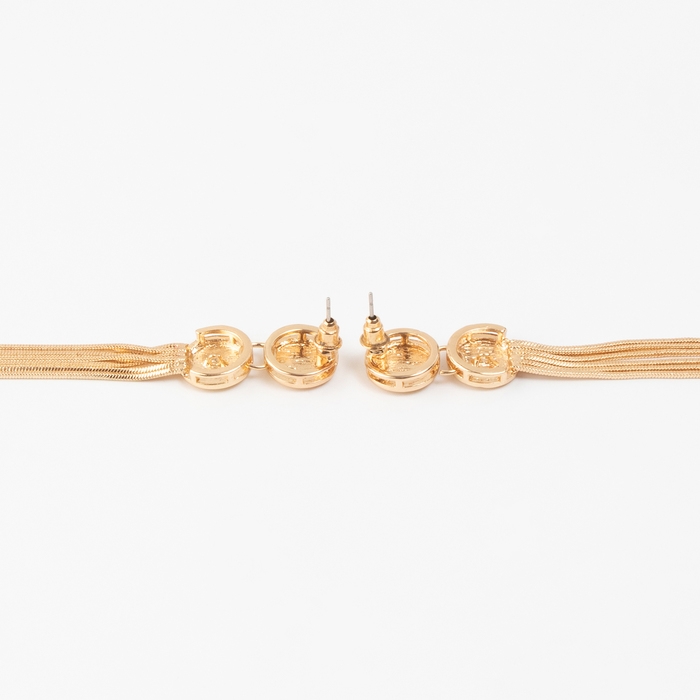 Серьги висячие &laquo;Водопад&raquo; айва, цвет золото, 10см