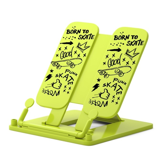 Подставка для книг ErichKrause Scooter Master, пластиковая, жёлтая с рисунком