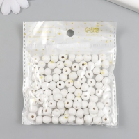 Бусины для творчества дерево "Белые" d=0,8 см набор 20 гр Бусины для творчества дерево "Белые" d=0,8 см набор 20 гр