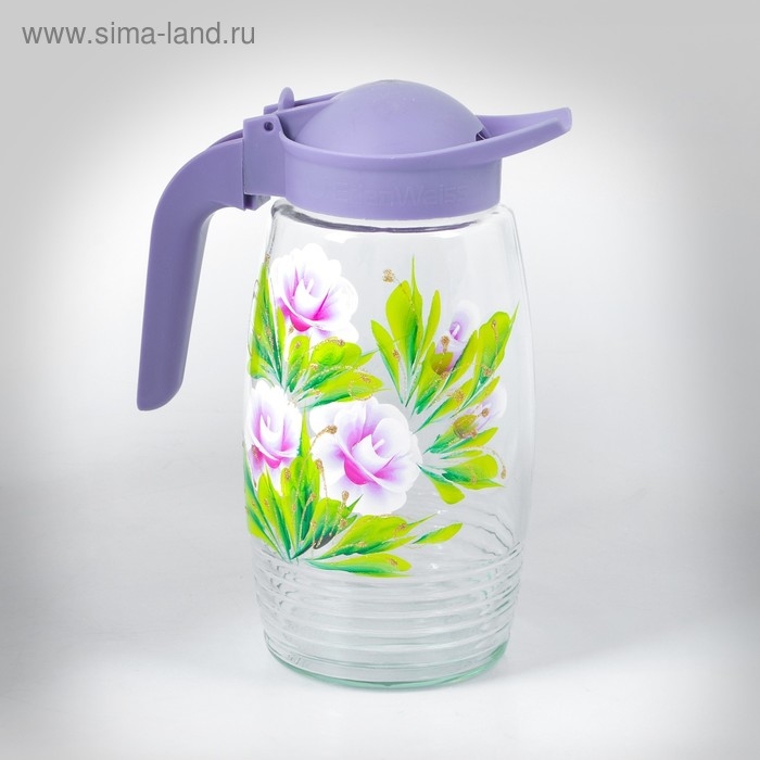 Набор для сока "Розочка" художественная роспись, 6 стаканов 1250/200 мл