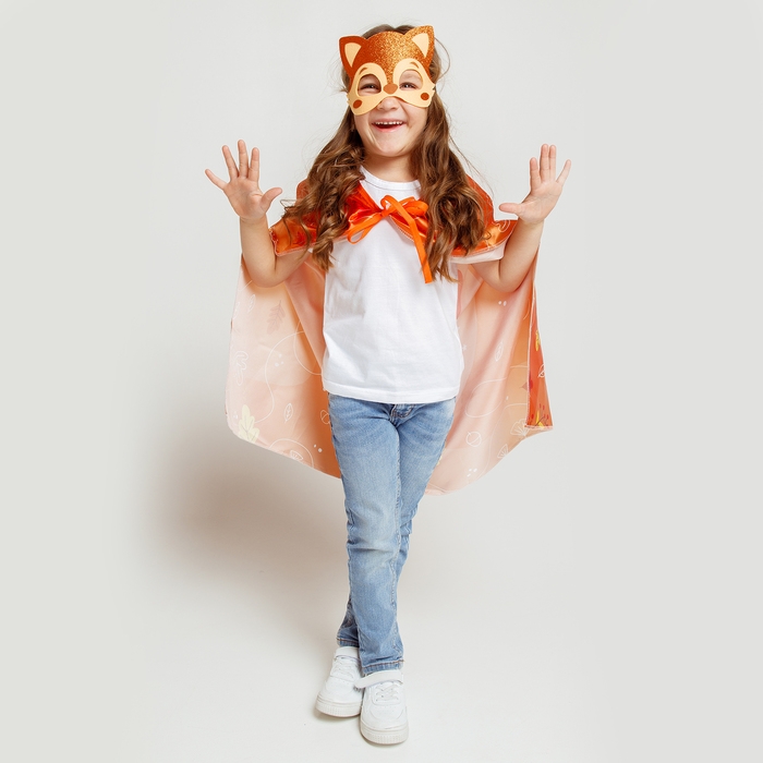 Карнавальный набор &laquo;Рыжая лисичка&raquo;: плащ, маска